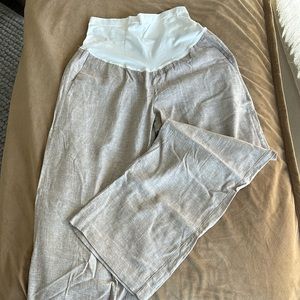 Old Navy linen maternity pants